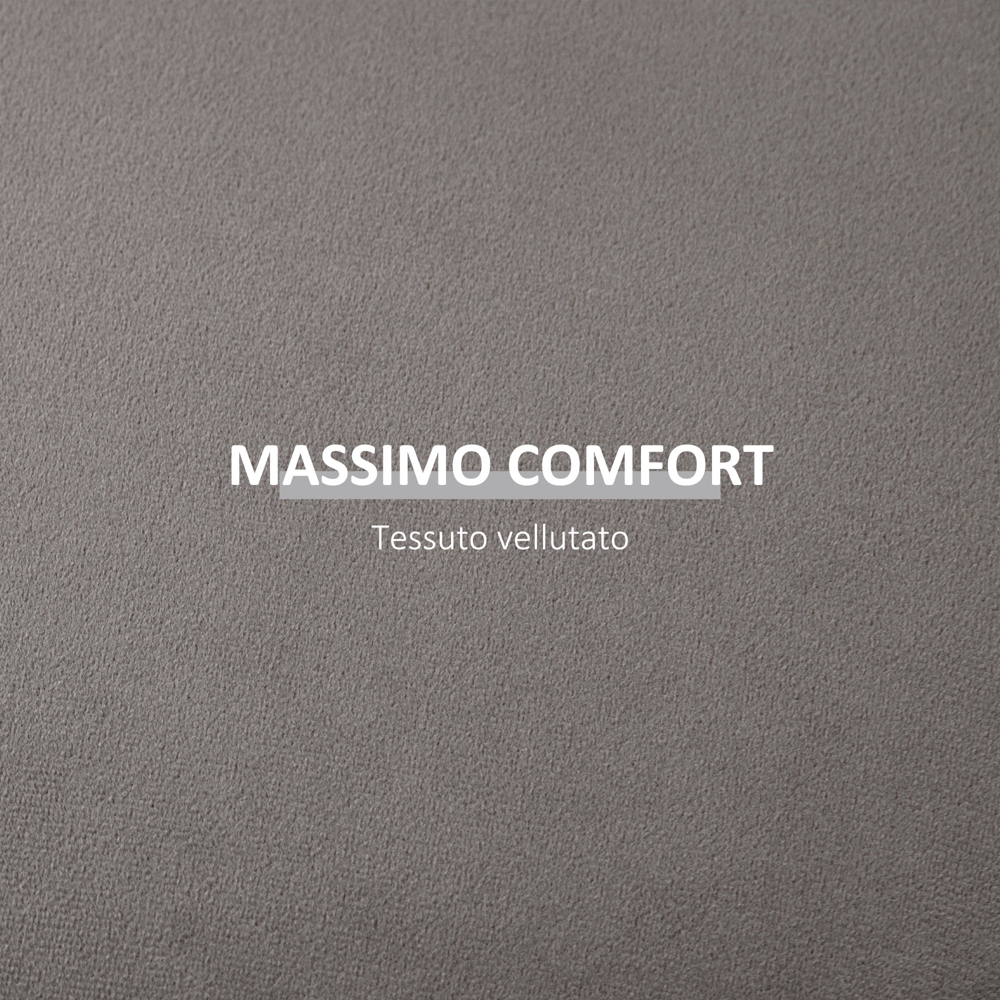 EASYCOMFORT  Pouf Contenitore in Velluto 2 in 1 Convertibile in Tavolino da Caffè, Ø44x47.5cm, Grigio