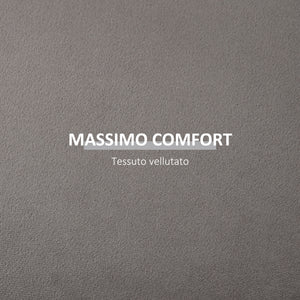 EASYCOMFORT  Pouf Contenitore in Velluto 2 in 1 Convertibile in Tavolino da Caffè, Ø44x47.5cm, Grigio