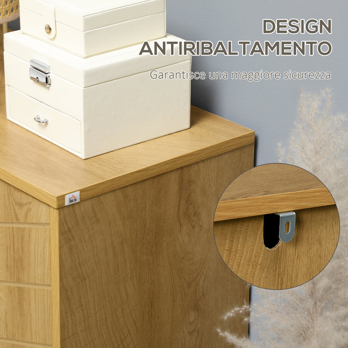 Easycomfort Mobile Multiuso Stile Vintage in Legno con Due Ripiani interni, 60x30x76cm