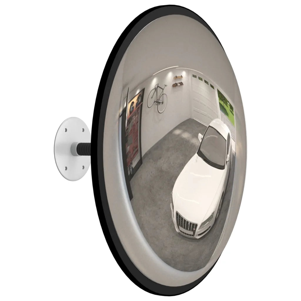 Specchio convesso per interni nero Ø40 cm in acrilico 153078