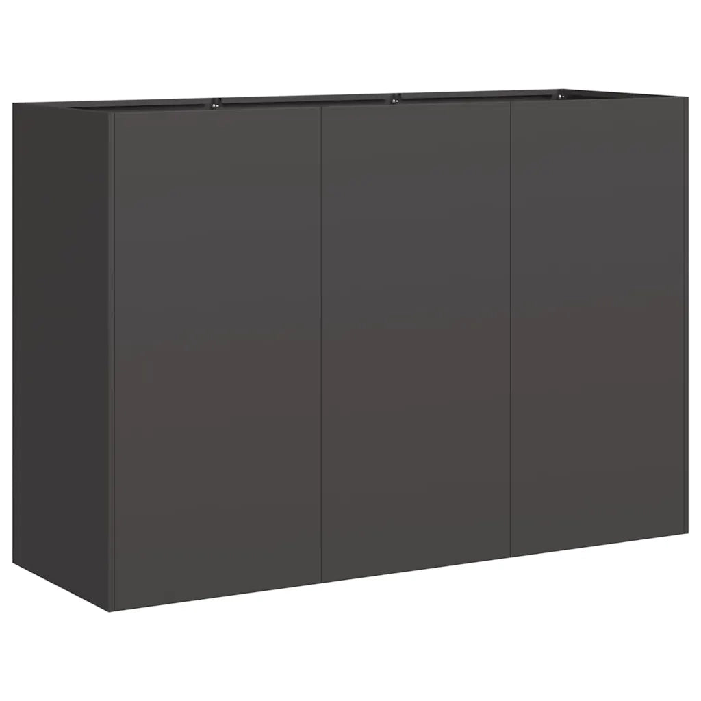 Fioriera Nera 120x40x80 cm in Acciaio Laminato a Freddo 860717