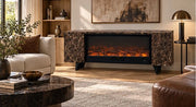 SINED Mobile in Gres Ceramico Marron Emperador per Camino Elettrico – MOBILE-CAMINOGRES-108-EMPERADOR