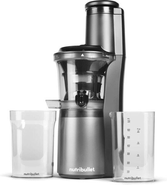 Estrattore di Succo Lento 150 W - 887 ml Contenitore di Pulp e 700 ml Caraffa - Nero