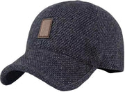 Cappello da baseball invernale grigio scuro con orecchini protettivi