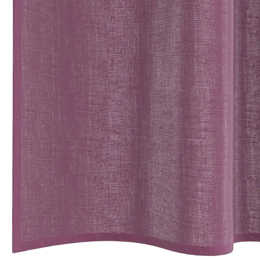 Tende in Voile con Tasche per Aste 2 pz Viola 4102203