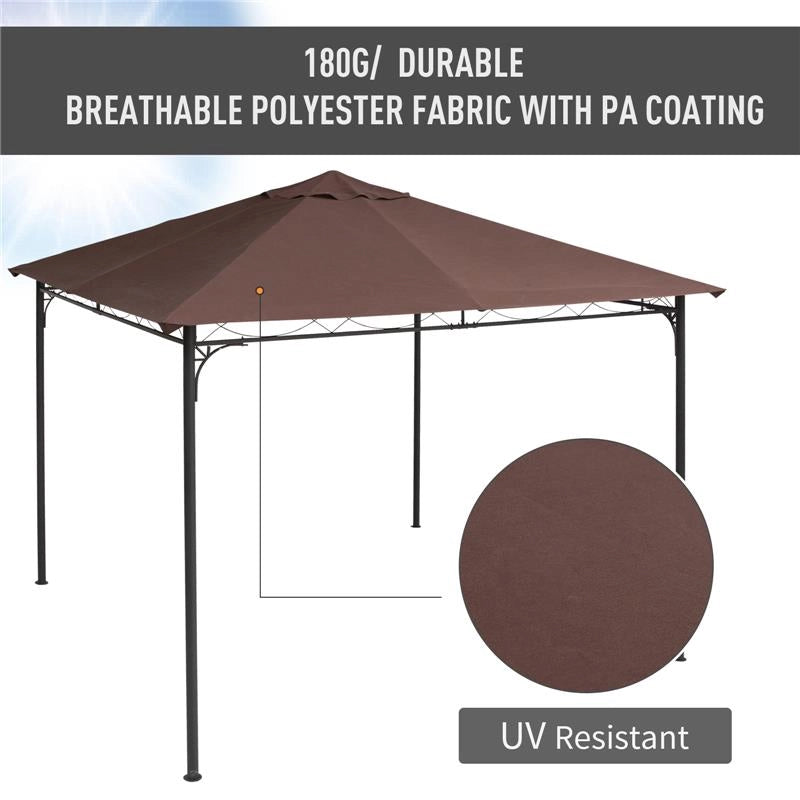 TELO TRASPIRANTE PER GAZEBO 3 X 3 MT IN COLORE CAFFÈ