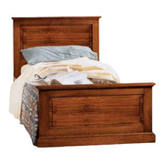Letto singolo classico legno tinta noce l.103 h 110 p 209 (6132) - Mobili 2G