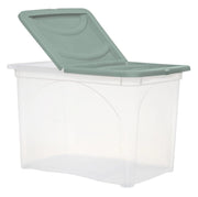 BOX PORTA INDUMENTI CON RUOTE DIMENSIONI 60X41X40CM E COPERCHIO VERDE