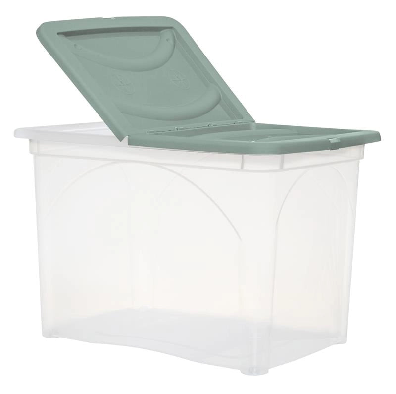 BOX PORTA INDUMENTI CON RUOTE DIMENSIONI 60X41X40CM E COPERCHIO VERDE