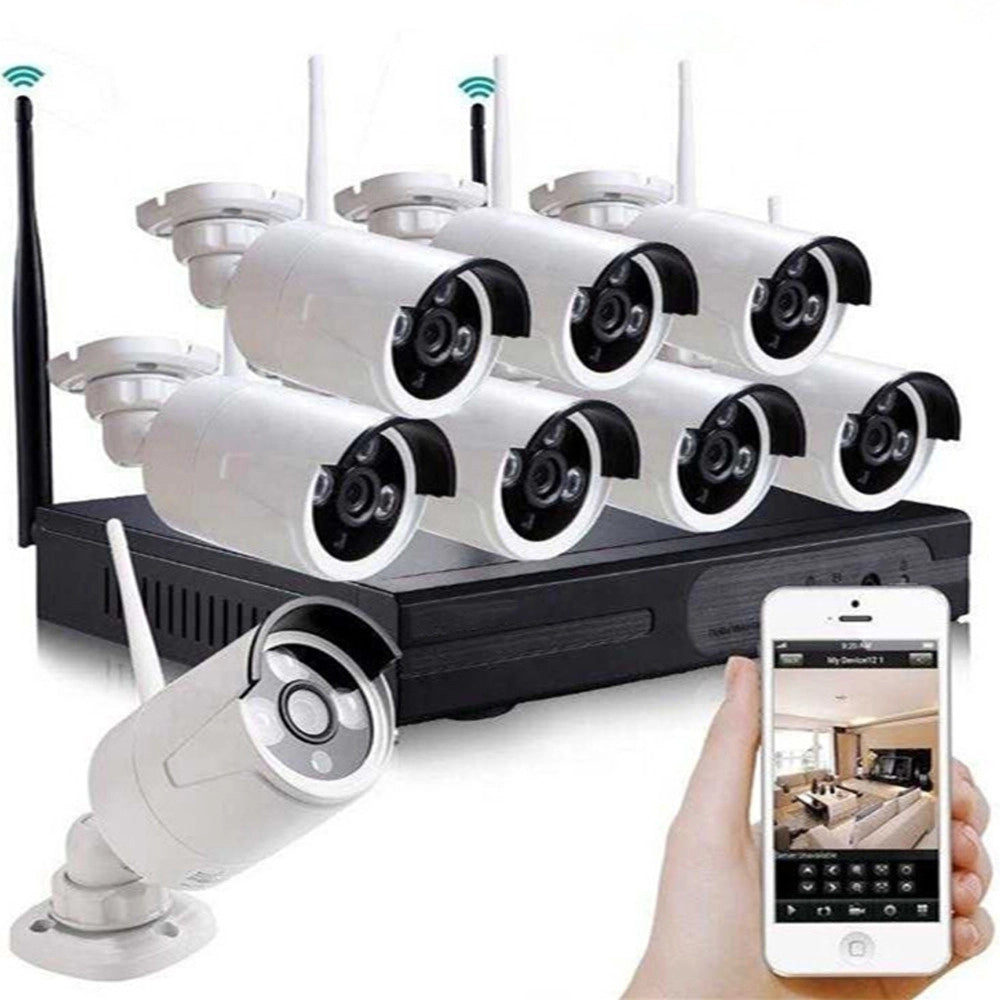 Trade Shop - Set Sistema Di Registrazione Sorveglianza Cctv Integrato 8 Telecamere 4k Q-s8pro -