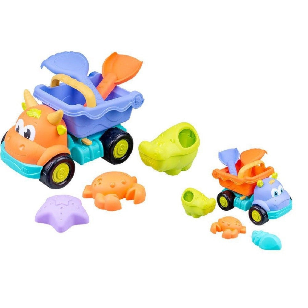 Trade Shop - Set 6pz Giochi Mare Spiaggia Sabbia Camion Animale Per Bambini 2 Colori 6558017 -