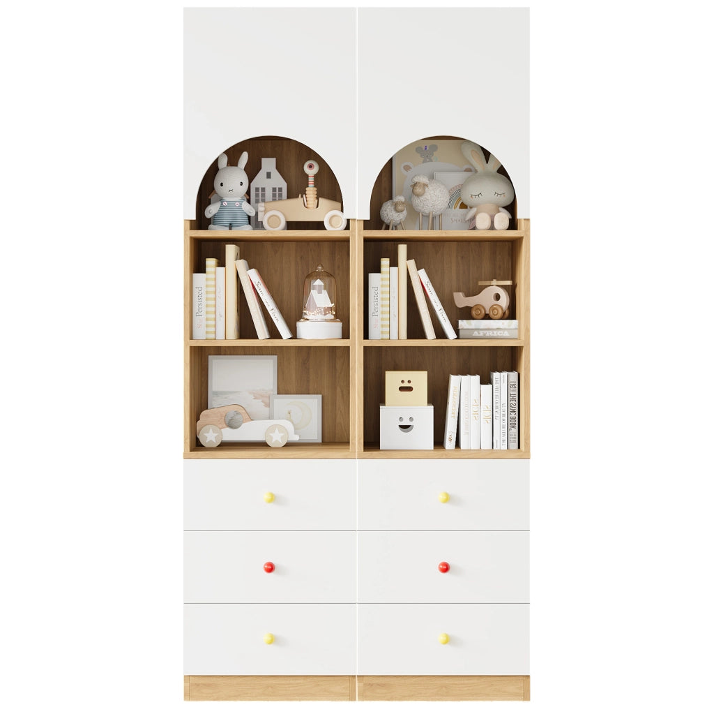 ARMADIO Alto 50x50x200 cm MDF Bianco e effetto legno