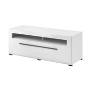 Mobile TV XL 160cm collezione BREDA. Colori bianco opaco e bianco lucido. Stile design.