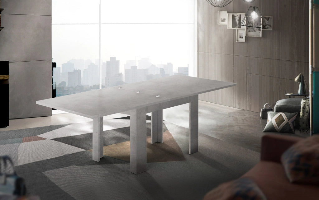 Tavolo Allungabile 90x90/180x75 cm Jesi Cemento Bronx