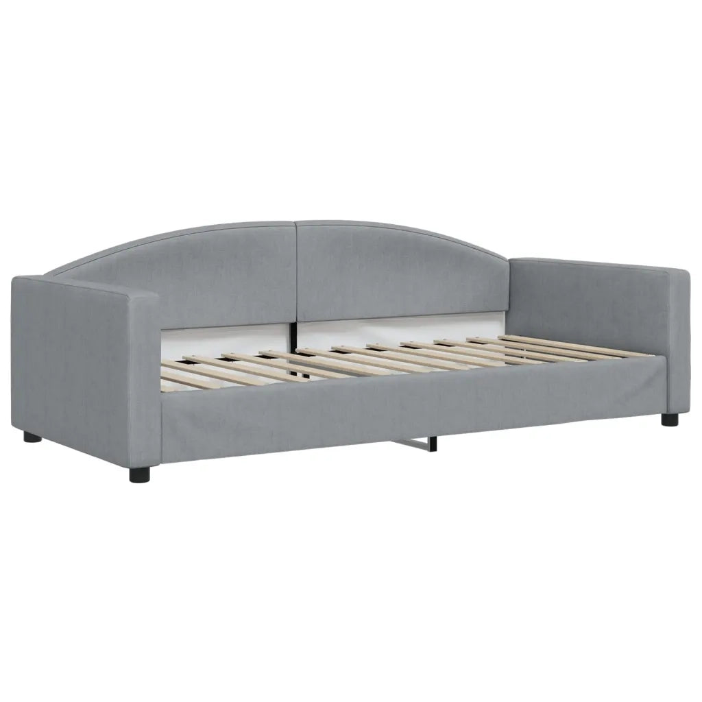 Divano Letto Estraibile Cassetti Grigio Chiaro 90x200cm Tessuto 3197242