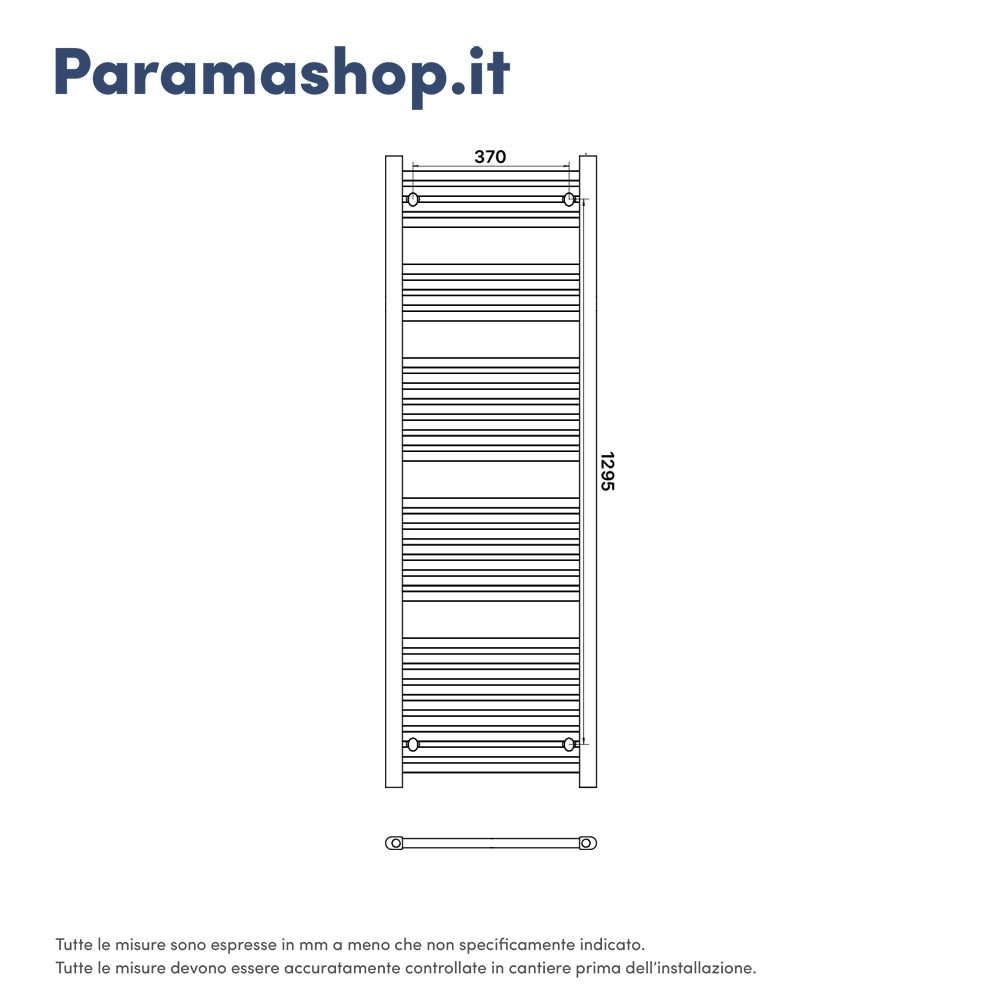 Termoarredo scaldasalviette 1500x500 bianco interasse 450 | Antares