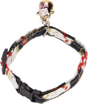 Collana per gatto con collare - materiale polyester, rapida liberazione - regalo di Natale - statuetta blu tibetana di fortuna.