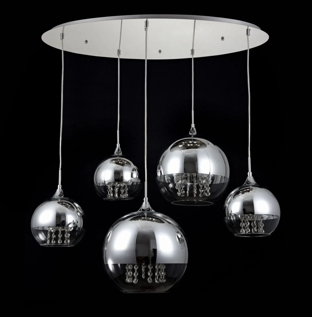 Lampada pendente Pendant in Metallo Fermi Nickel