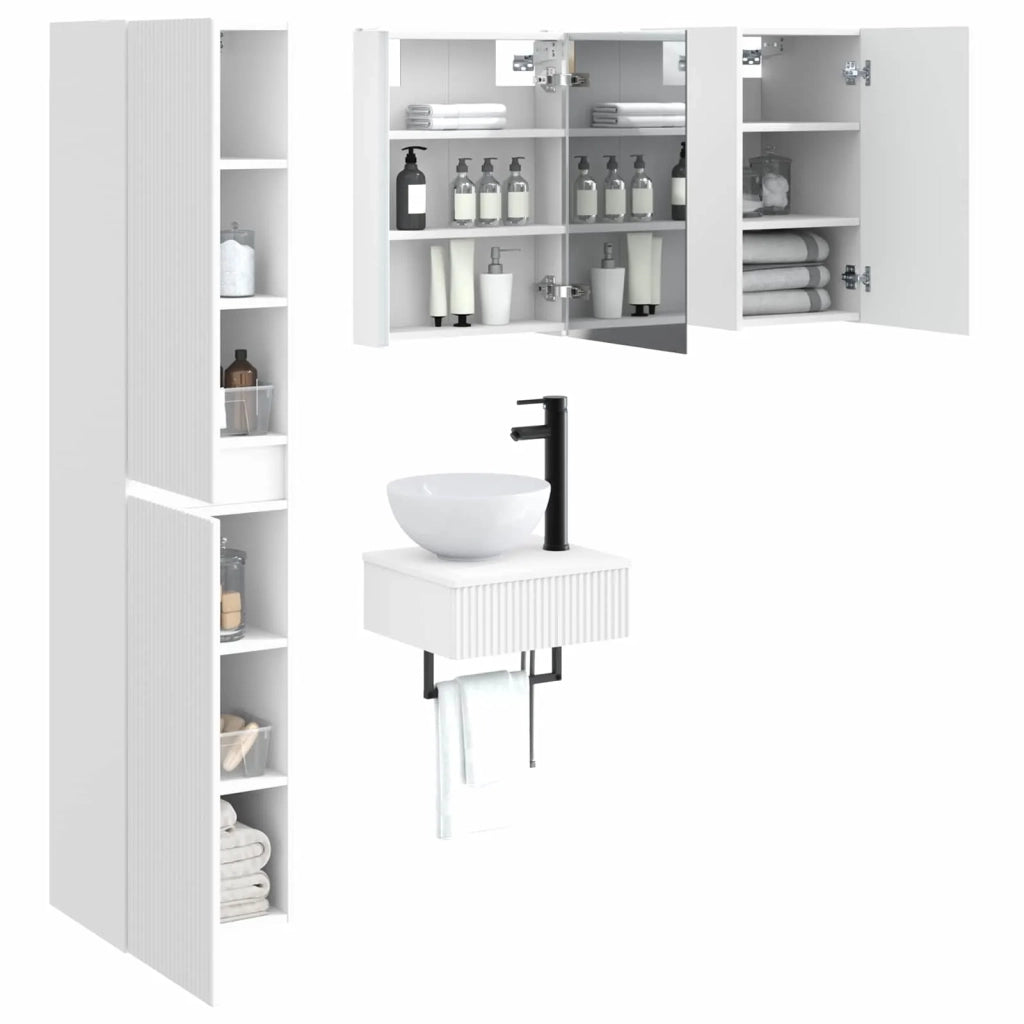 Set di mobili per il bagno 5 pcs Bianco 3407255