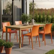 Grover, Sedia da Esterno 4 Sedie Made in Italy, Arancione