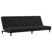 Divano letto | Sof¨¤ letto | Letto singolo a 2 Posti Nero in Velluto