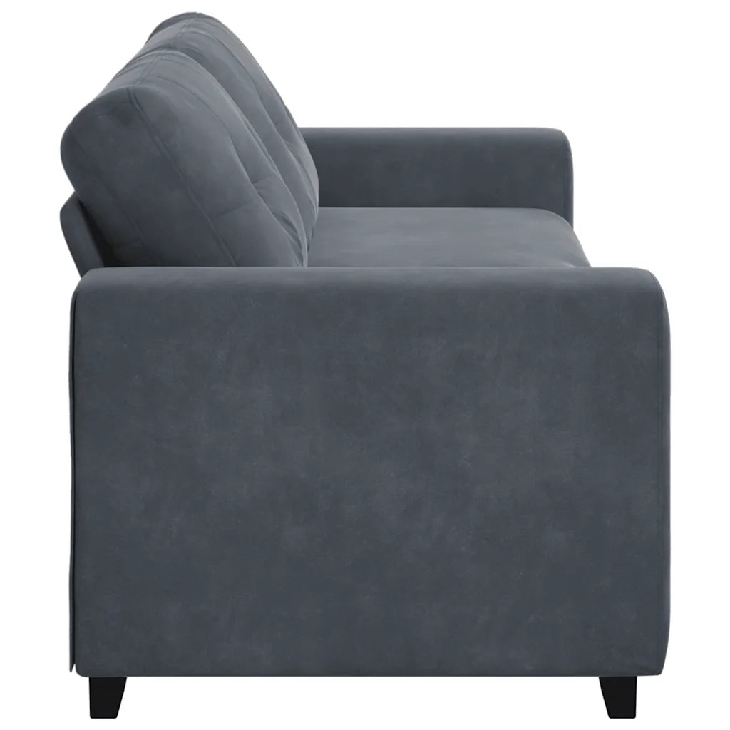 Divano a 3 posti Grigio Scuro 220x78x80 cm in Velluto 4105135