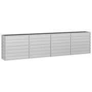 Fioriere | Cassetta per fiori | Letto Rialzato Giardino 320x40x77 cm in Acciaio Zincato Argento