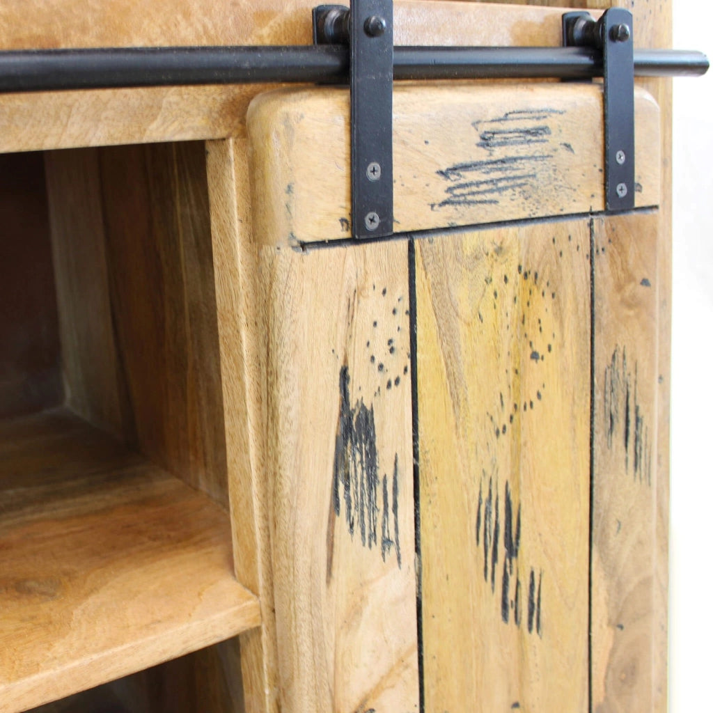 Mobiletto per soggiorno Industrial in Legno cm 70x45x90 - RICK