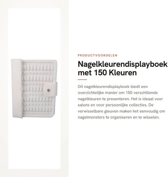 Libreria a colori per unghie 150 tonalità - Ospite per mostri di unghie in plastica - Copricapo per false unghie interscambiabile - Organizzazione semplice delle unghie - Dimensioni 23 x 18 cm - Costruzione solida senza attacchi - Libretto per unghie