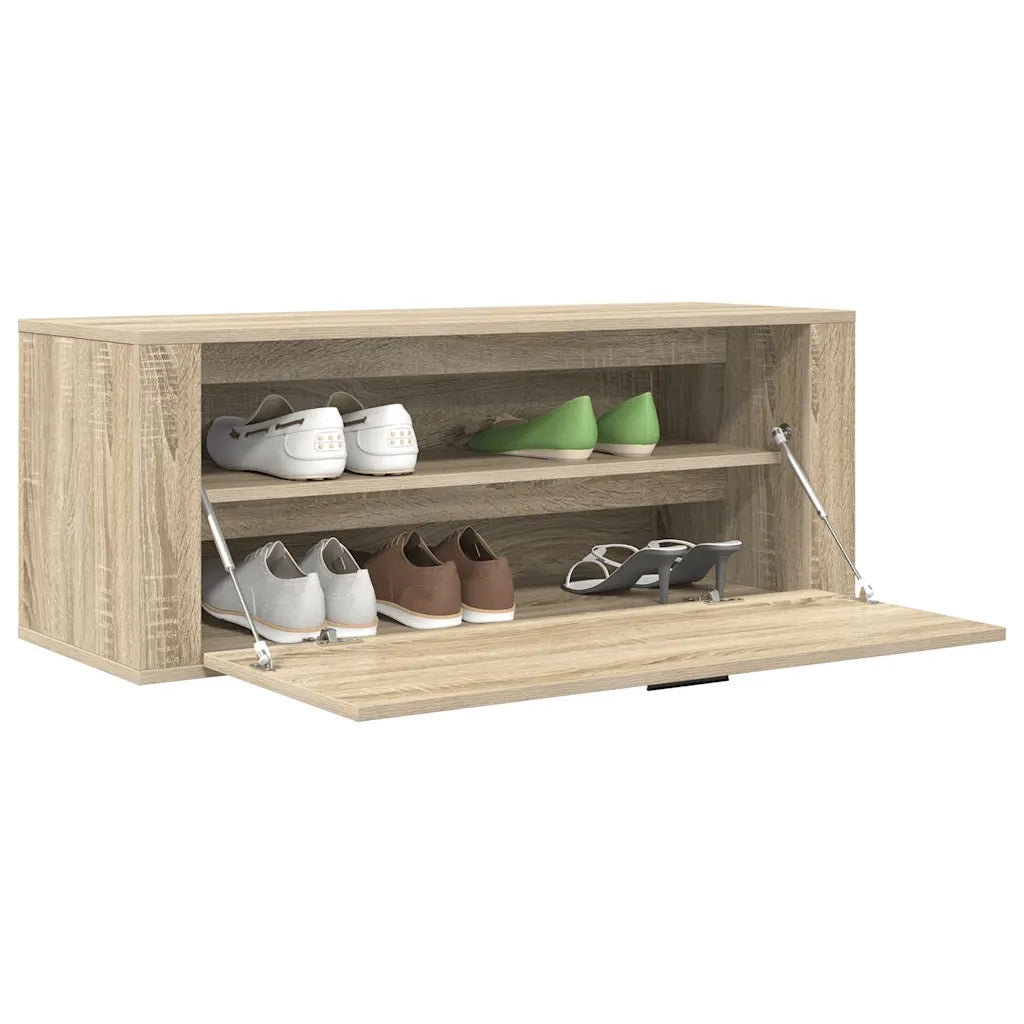 Scarpiera a Muro Rovere Sonoma 100x35x38cm in Legno Multistrato 821023