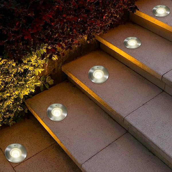 FARETTO LED SEGNAPASSO CALPESTABILE DA 1W LUCE CALDA 3000K - PERFETTO PER VIALI SENTIERI E GIARDINI IP65