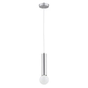 Lampada a sospensione industriale Jazz cromata E27 h90cm Alfa
