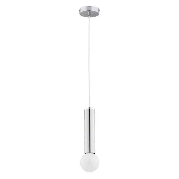 Lampada a sospensione industriale Jazz cromata E27 h90cm Alfa