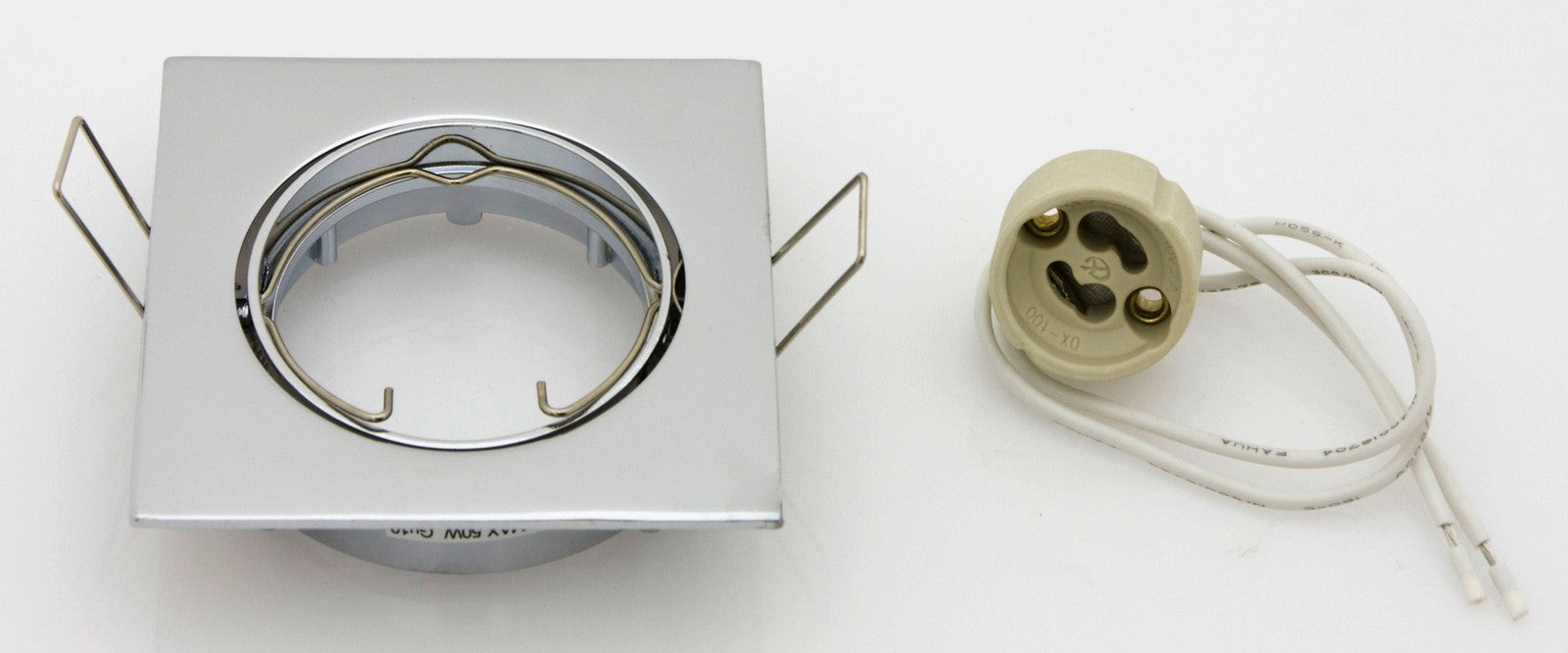 faretti quadrati ad incasso orientabile x led gu10 cromo cod:ferx.83845