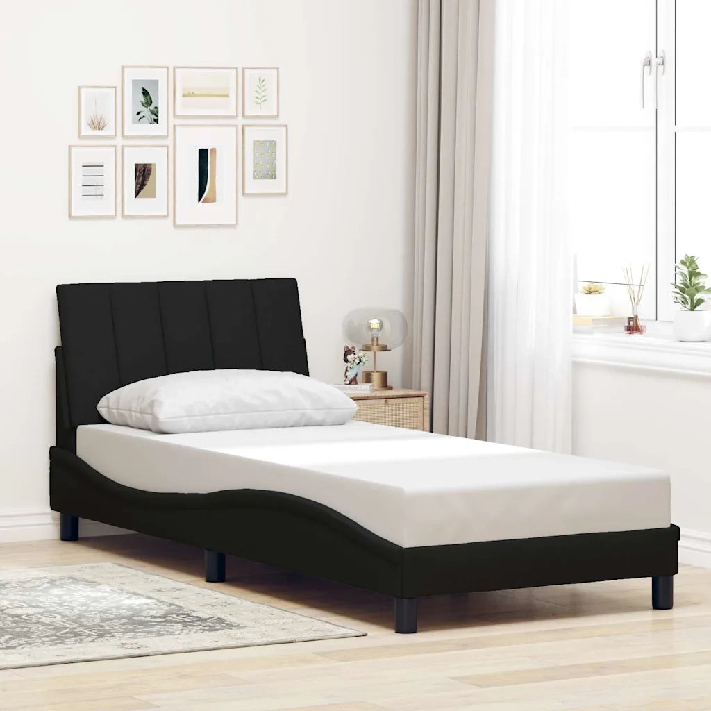 Giroletto senza Materasso Hanko Nero 90x200 cm in Tessuto 3310435