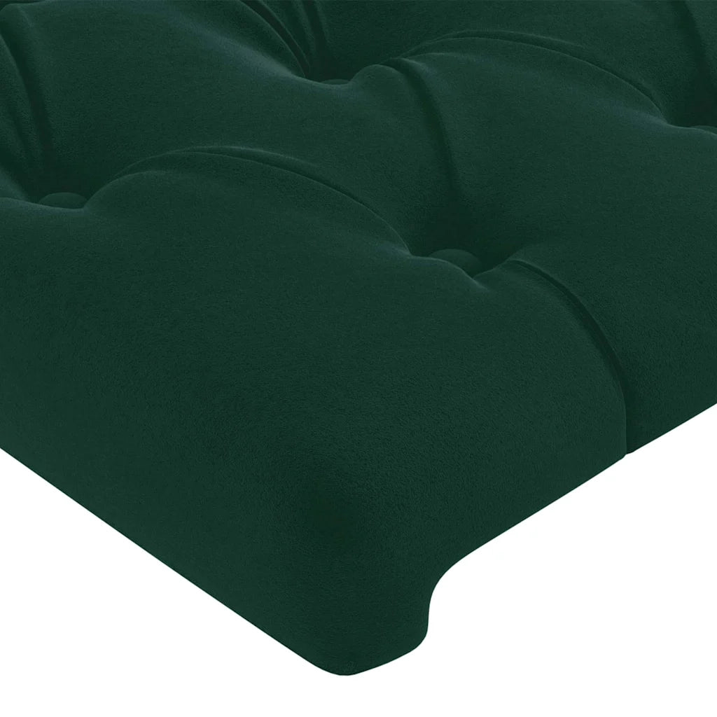 Testiera Verde Scuro 80x7x118/128 cm Velluto 3116701