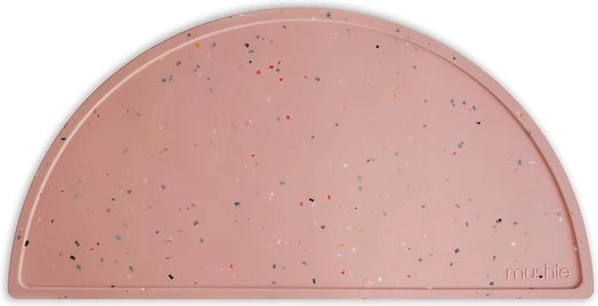Tavolieri per bambini in silicone, resistente alla sporcizia e alla lavastoviglie, design antiscivolo, sicuri, di alta qualità e duraturi, con decorazione a fiocchi rosa.