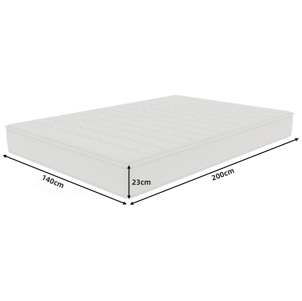 Materasso a molle insacchettate con memory foam e tessuto 3D traspirante; bianco