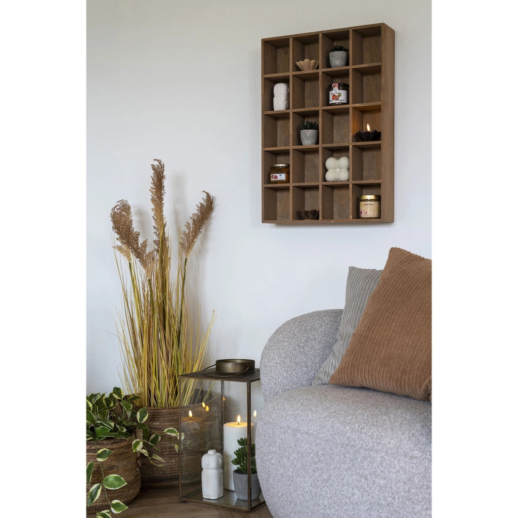 Scaffale da parete Moss in pino naturale 44×10×63 cm