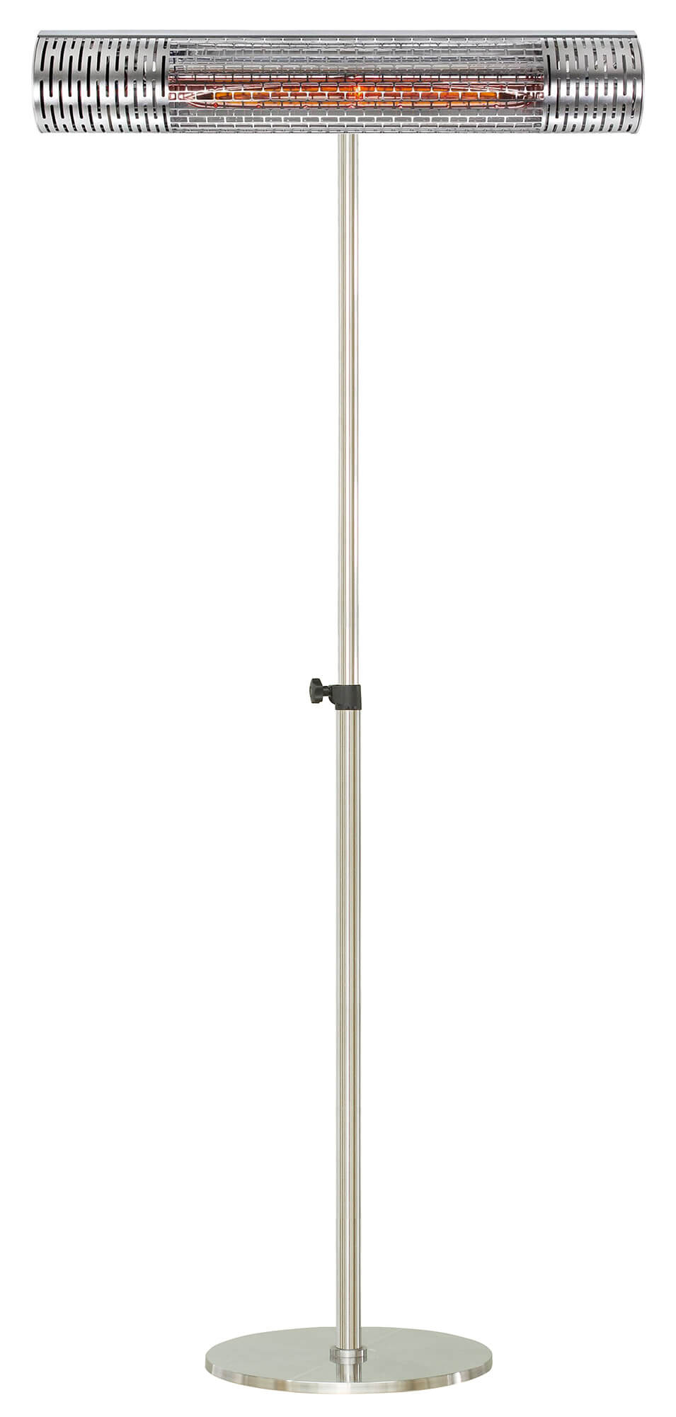 Stufa Elettrica ad Infrarossi a Piantana 2000W con Telecomando per Esterni Argento