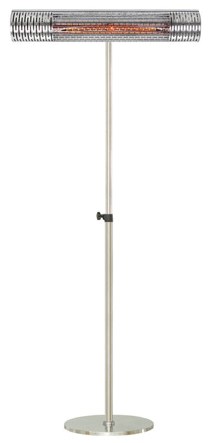 Stufa Elettrica ad Infrarossi a Piantana 2000W con Telecomando per Esterni Argento