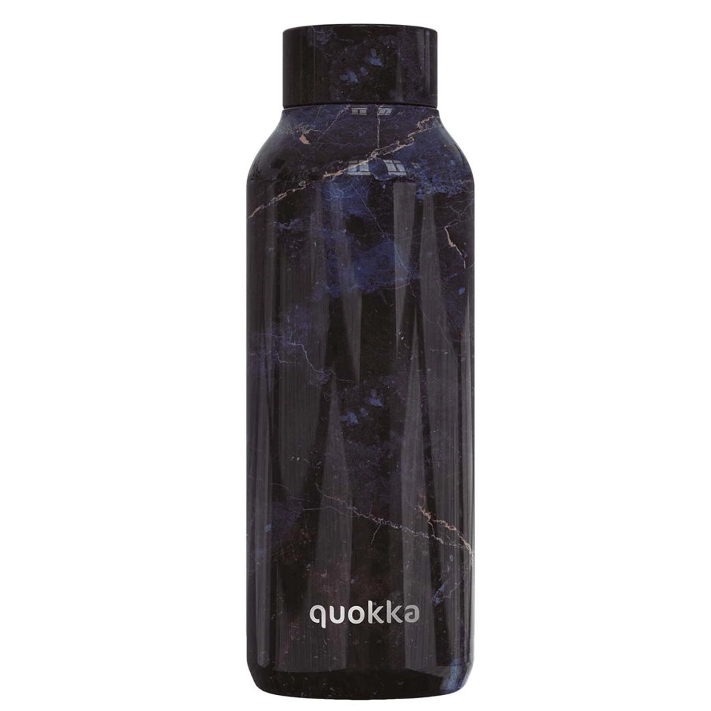 Bottiglia Termica 510 ml Doppia Parete Effetto Marmo Ermetica Nero Quokka