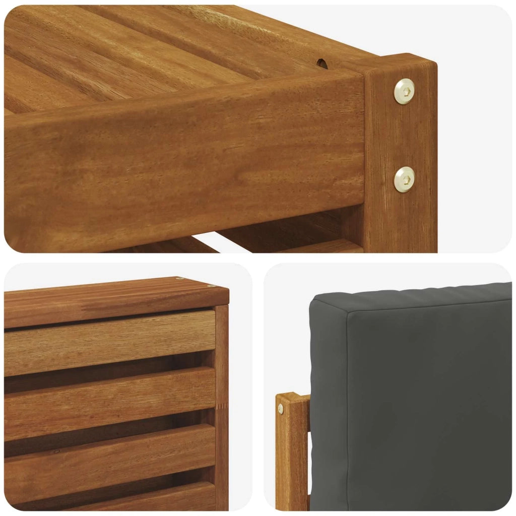 Set di divani da esterno con cuscino 8 pcs Naturale e Antracite 3374537