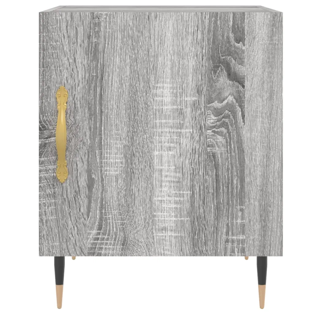 Comodini 2 pz Grigio Sonoma 40x40x50 cm in Legno Multistrato