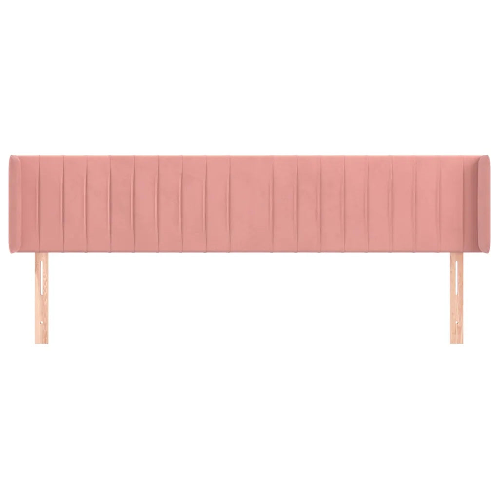 Testiera ad Orecchio Rosa 203x16x78/88 cm in Velluto cod mxl 40442
