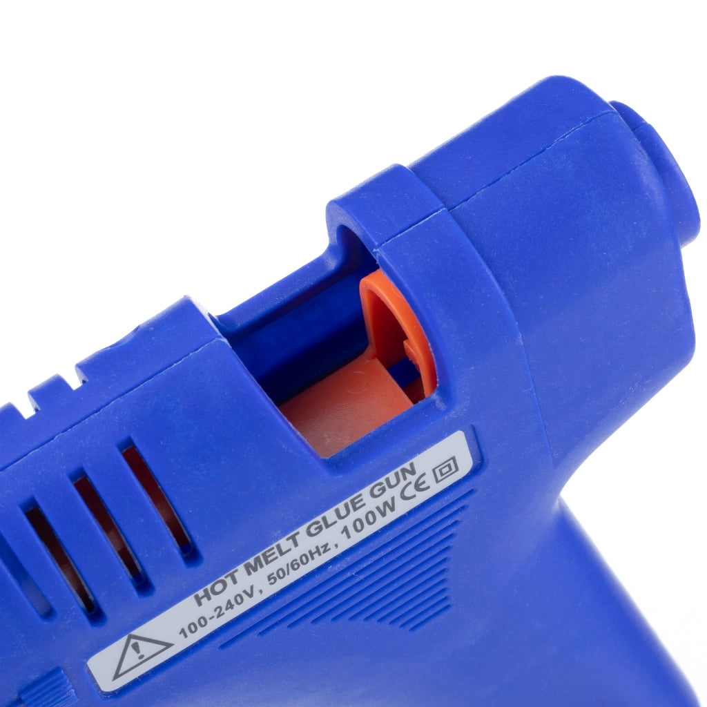 Pistola per Colla a Caldo 100W con Interruttore – Riscaldamento Rapido | Ø Colla 11mm, Ø Ugello 1mm