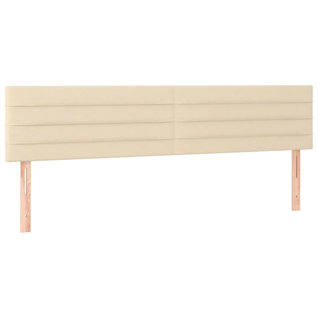 Letto a Molle con Materasso e LED Crema 180x200 cm in Tessuto