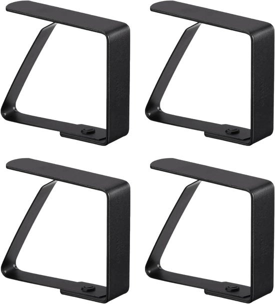 Set di 4 Viti per Tavolo in Acciaio Inossidabile per Esterni - Nero - 7cm - Viti per Tavoli Spessi - Adatto per Tavoli da Giardino, da Pic-Nic e da Famiglia