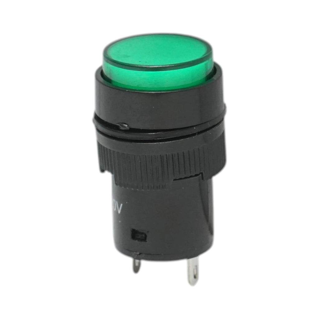 Indicatore di segnale industriale LED verde 220V Ø 16mm Breckner Germany