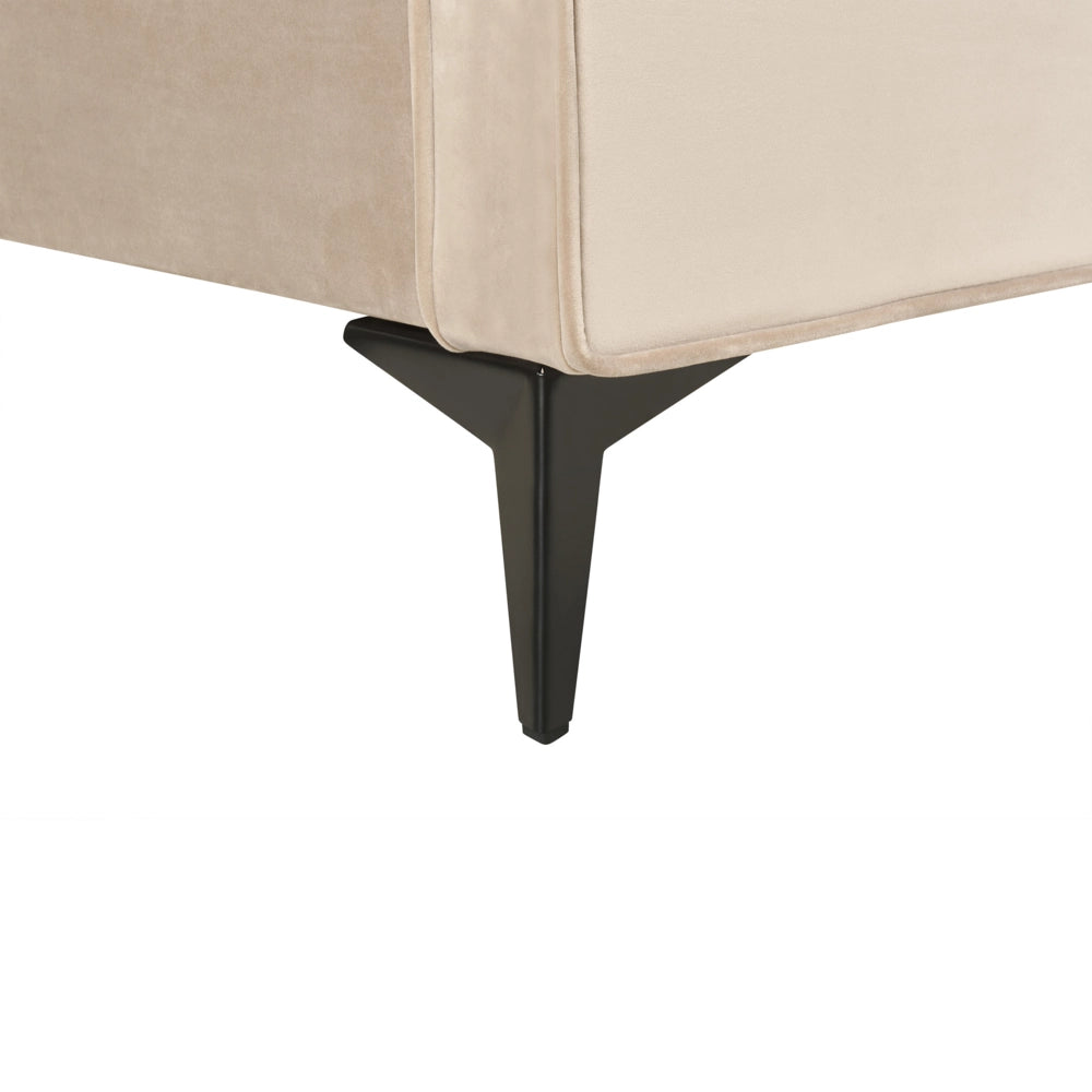 Letto Grigio Talpa in velluto Gambe in metallo nero 160 x 200 cm a doghe Camera da letto Classica Minimalista